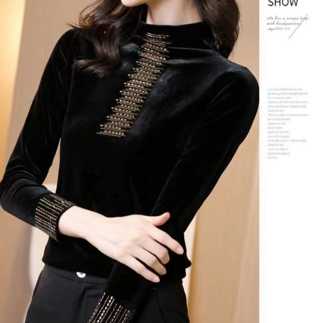 Áo Nữ Tay Dài Cổ Cao Phong Cách Hàn Quốc Thời Trang