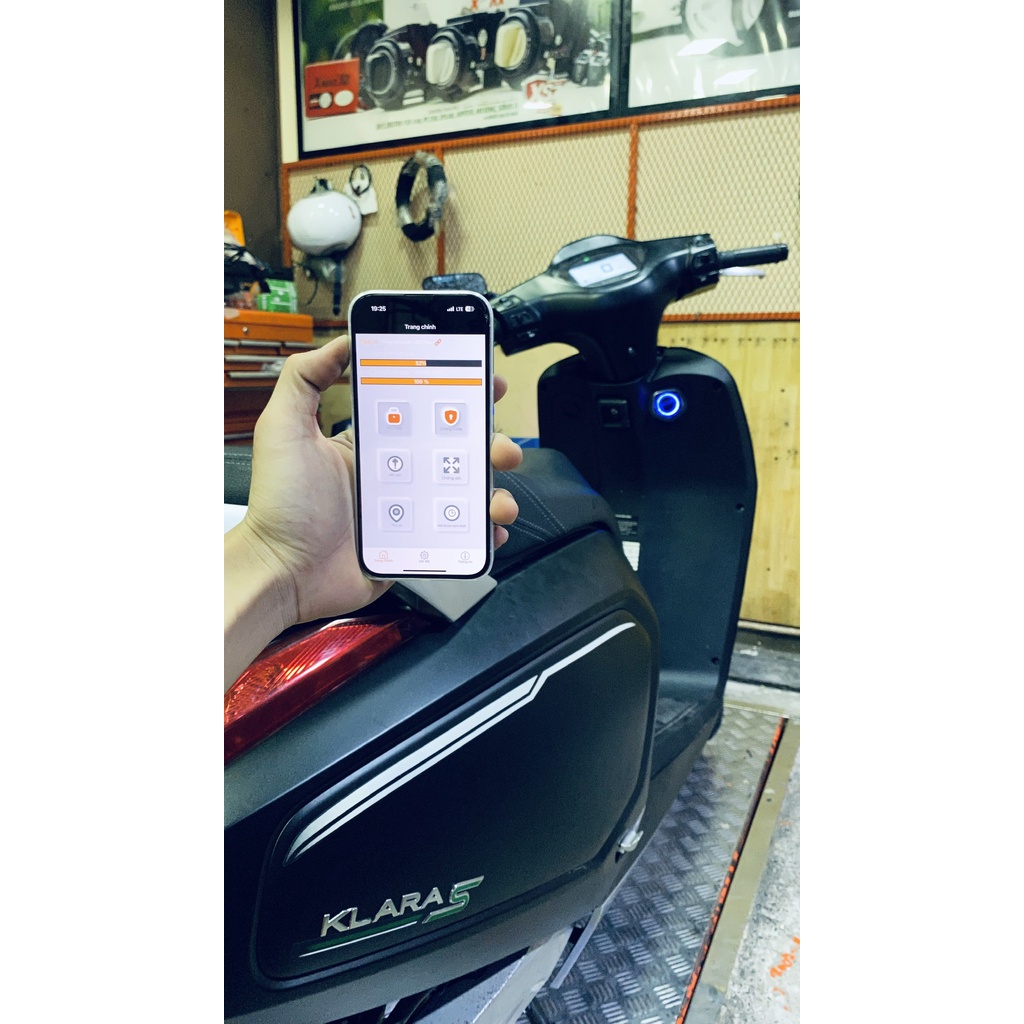 Smartkey Xmax 5.0 Ver.2 dành cho Vinfast Klara, Feliz, Evo nhận diện kết nối xe bằng Smartphone và Remote