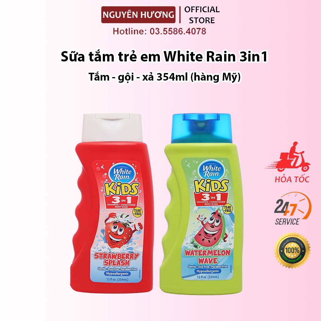 Sữa tắm trẻ em White Rain Kids 3in1 354ml Hàng Mỹ