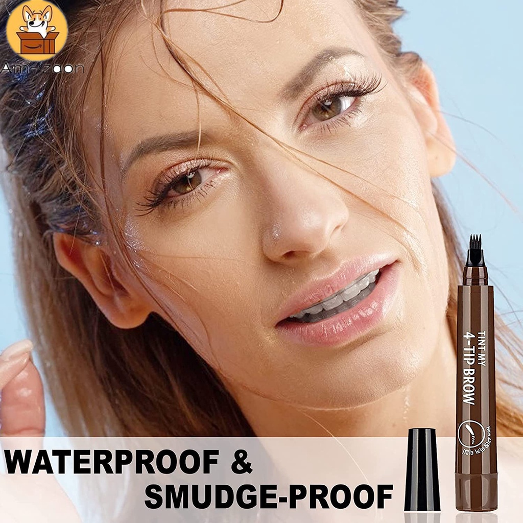 Bút Kẻ Lông Mày Dạng Lỏng 4 Chấu Chống Thấm Nước Lâu Trôi