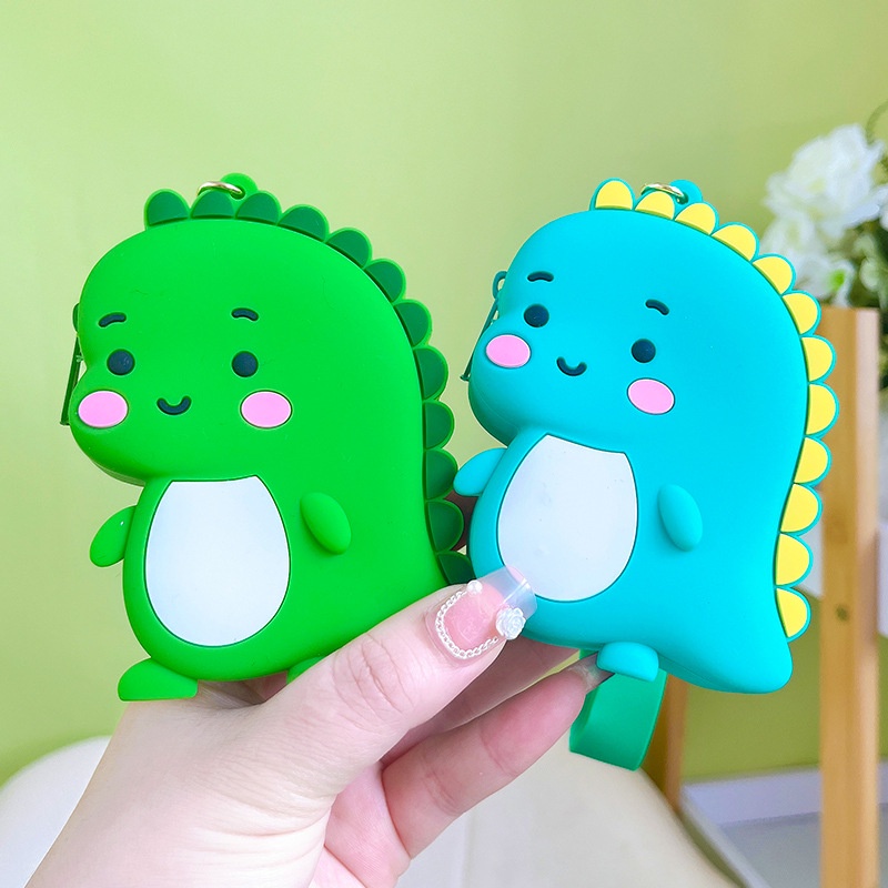 Túi Đựng Tiền Xu Mini Bằng Silicone Hình Khủng Long
