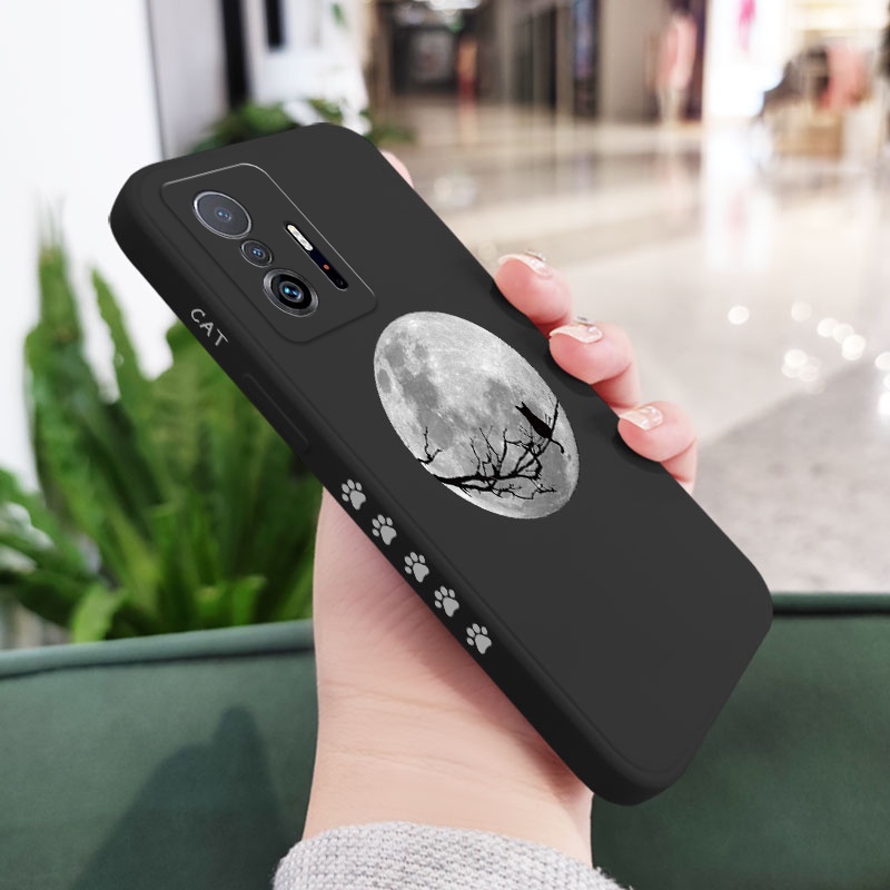 Ốp Điện Thoại Hình Mèo Mặt Trăng Cho xiaomi mi 13t 12t 11t 10t pro lite mi 9t pro