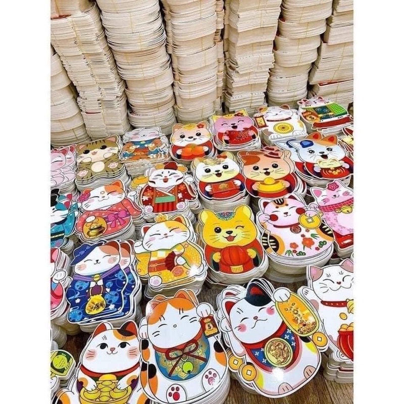 Combo 10 bao lì xì CUTE, phong bao lì xì mừng tuổi tết 2023 hoạt hình CHIBI dễ thương