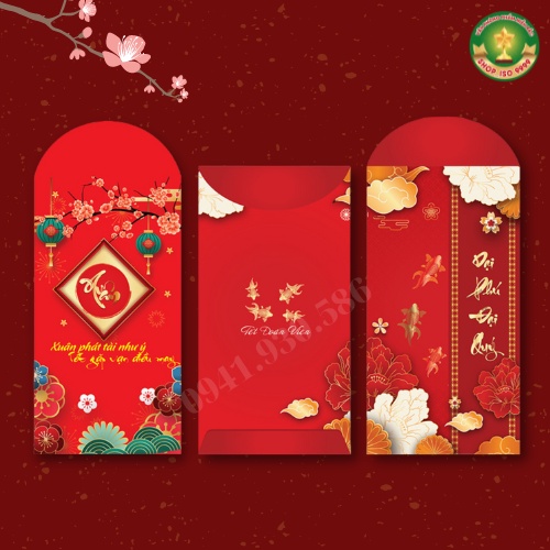 6 Bao lì xì Tết 2023, Lì xì năm mới bản Cao Cấp