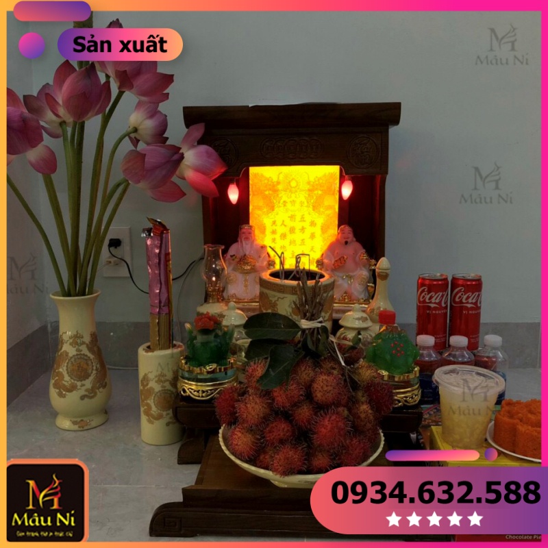 BÀI VỊ THẦN TÀI THỔ ĐỊA buôn may bán đắt - tranh trúc chỉ in MÂU NI
