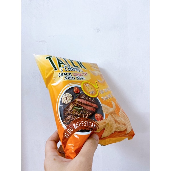 Bánh Tater vị bò beefsteak 32gram oishi, đồ ăn vặt