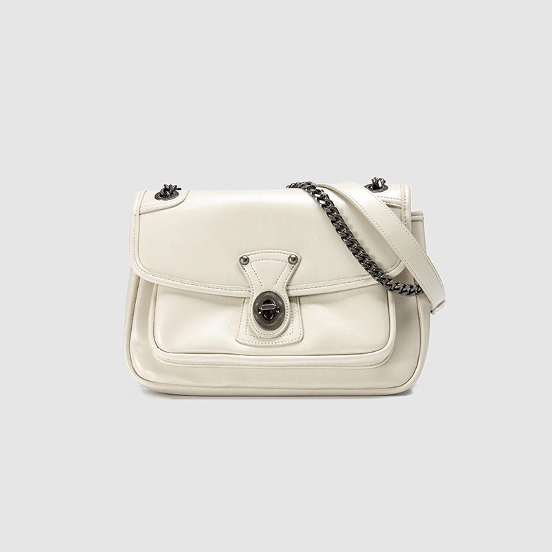 Túi Xách Cỡ Lớn Phối Dây Xích Phong Cách Retro Cho Nữ