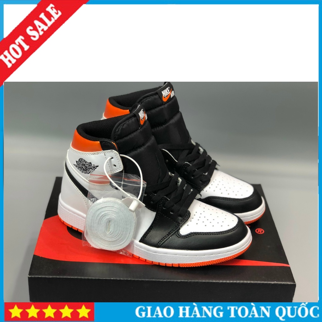 Giày Sneaker Thể Thao JD1 High Đế Cam, Giày Thể Thao Nam Nữ