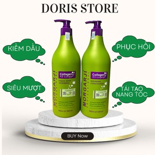 DẦU GỘI XẢ KIỀM DẦU MORGARJI 800ML  TĂNG PHỒNG PHỤC HỒI TÁI SINH TÓC SIÊU MỀM MƯỢT HƯƠNG NƯỚC HOA HÀNG CHÍNH HÃNG