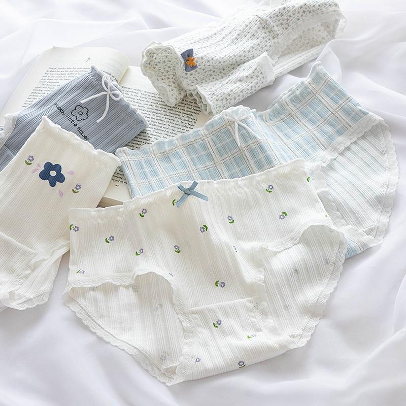 Quần lót nữ ren lưới bánh bèo thắt nơ dễ thương 341