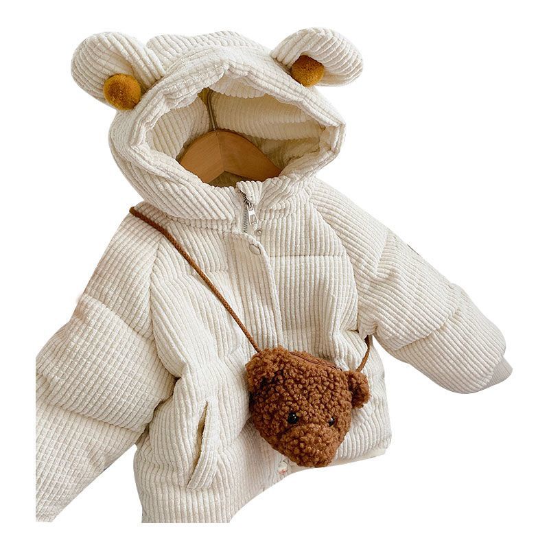 Áo Khoác Đệm Cotton Lót Nhung Dày Dặn Phong Cách Hàn Quốc Thời Trang 2022 Mới Cho Bé Trai Và Bé Gái