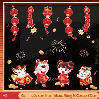 [COMBO9] Decal dán kính tết 2023