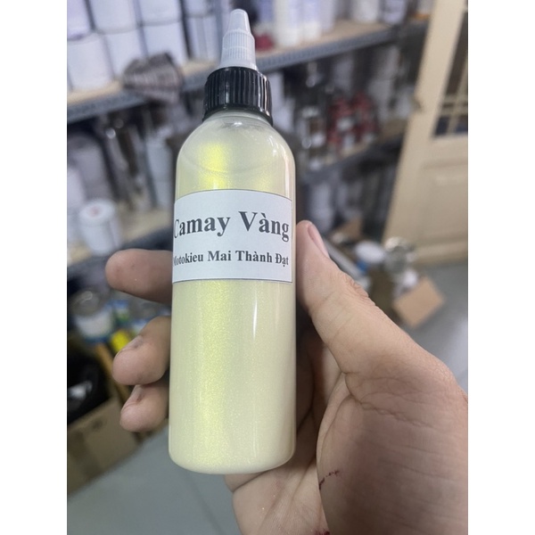 Màu Sơn Trắng Ngọc Trai Phủ Camay Vàng ( Sơn oto xe máy ) Đóng Gói Tuỳ Chọn