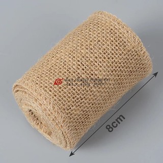 Cuộn ruy băng vải bố, 5cm dài 5m, ruy băng vải đay, sỉ vải đay, handmade, decor. trang trí tiệc tùng