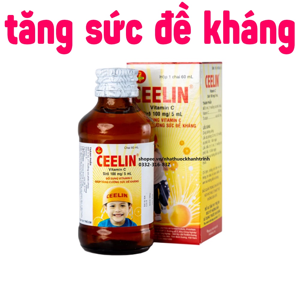 Siro Ceelin bổ sung vitamin C, tăng đề kháng
