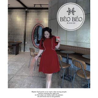 Đầm nhung viền đá bigsize 60-90kg