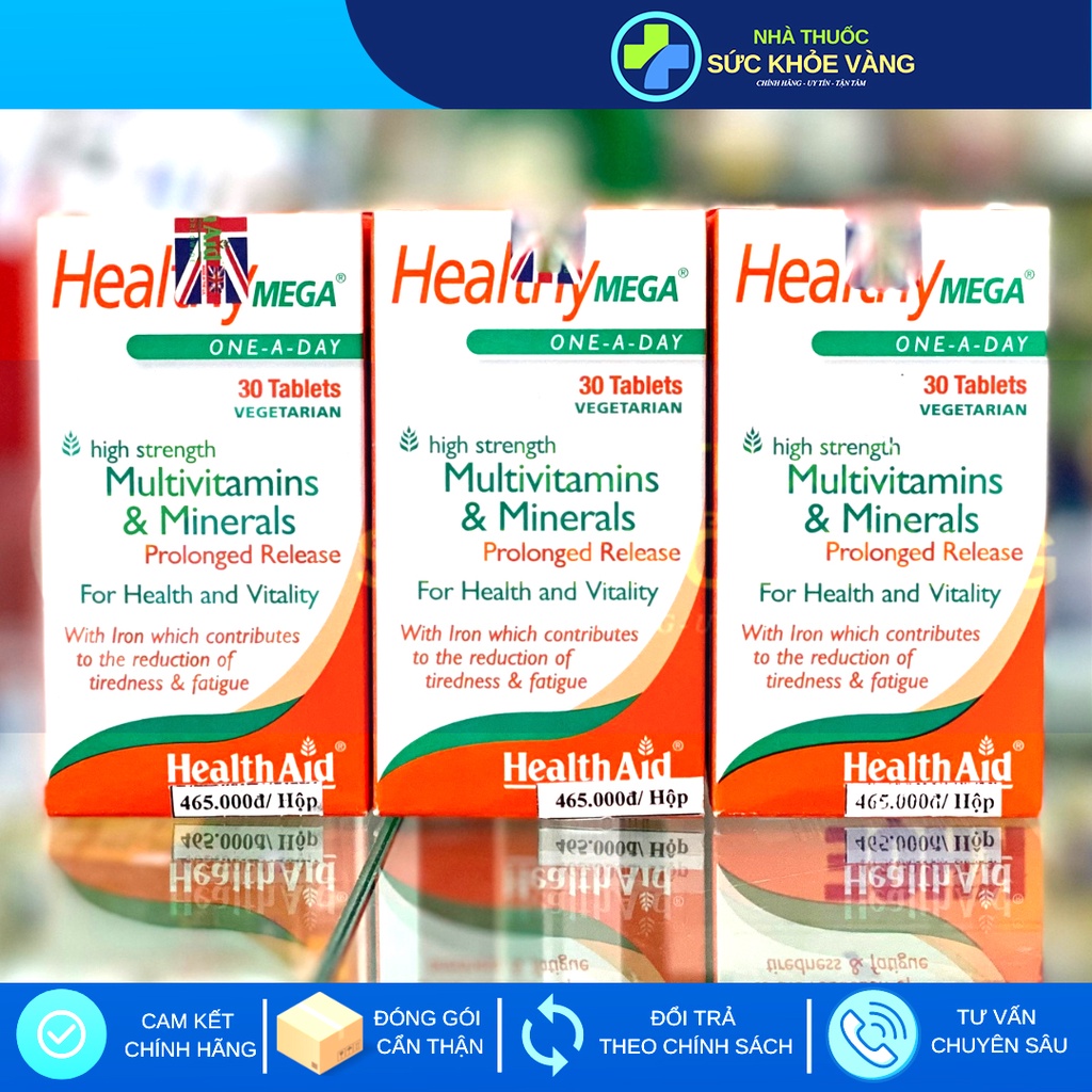 HealthAid Healthy Mega - Bổ Sung Vitamin, Khoáng Chất Giúp Tăng Cường Sức Khỏe