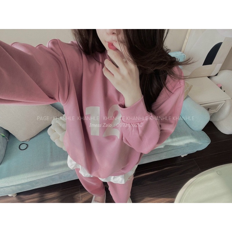 Set Bộ Nỉ Phối Gấu 123 Chất Nỉ Ngoại Trẻ Trung Năng Động