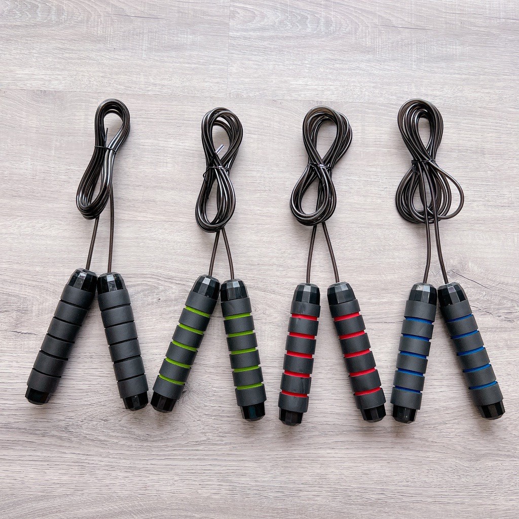 Dây nhảy giảm cân đốt mỡ bụng lõi thép đàn hồi có tạ 2.9m tập thể dục gym muay thái tại nhà