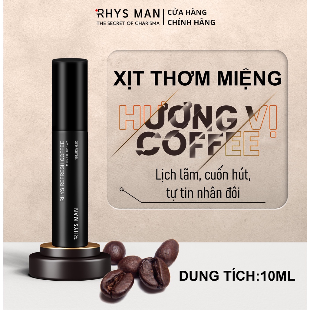 Quà tặng nam Sữa tắm gội 3 in 1 hương nước hoa & Sữa rửa mặt hương dừa 100ml & Xịt thơm miệng 10ml RHYS MAN