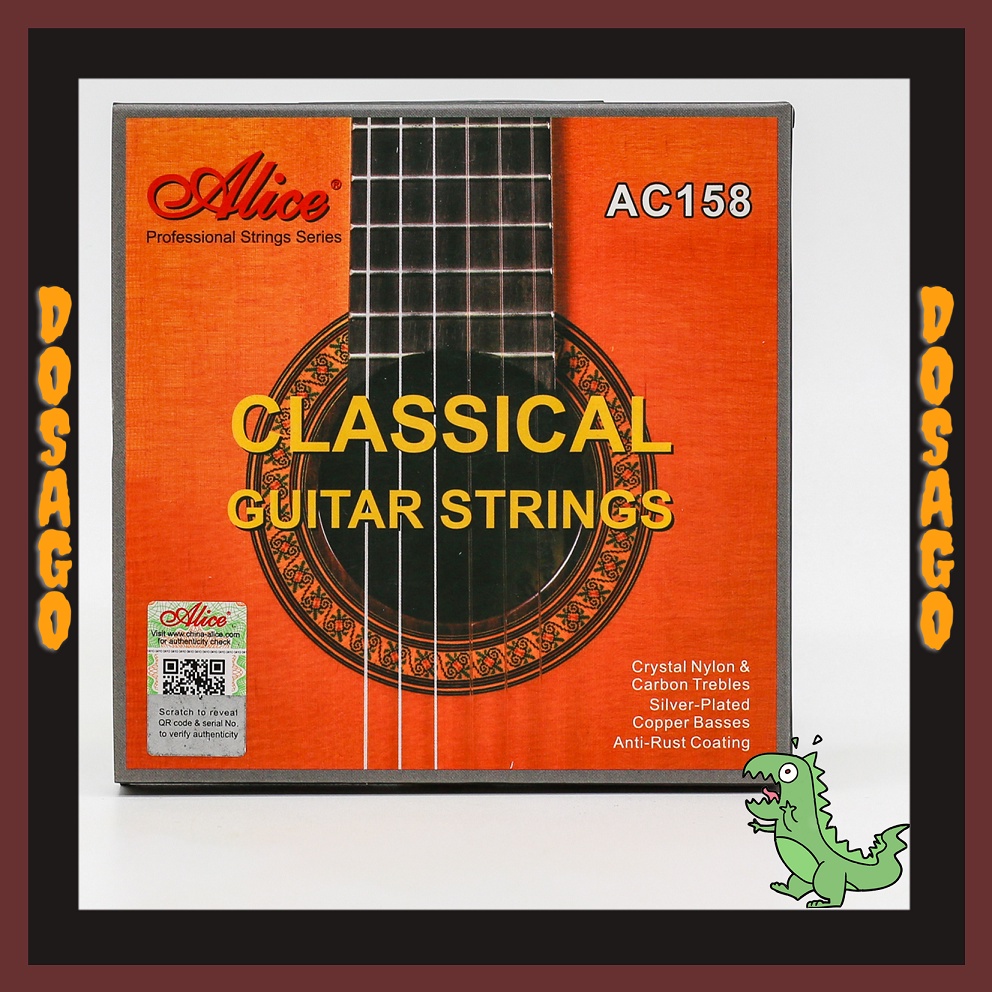 Chính Hãng - Dây đàn nilon Alice AC158 cho đàn Classic - Model classic dòng dây sợi Carbon của Alice 158