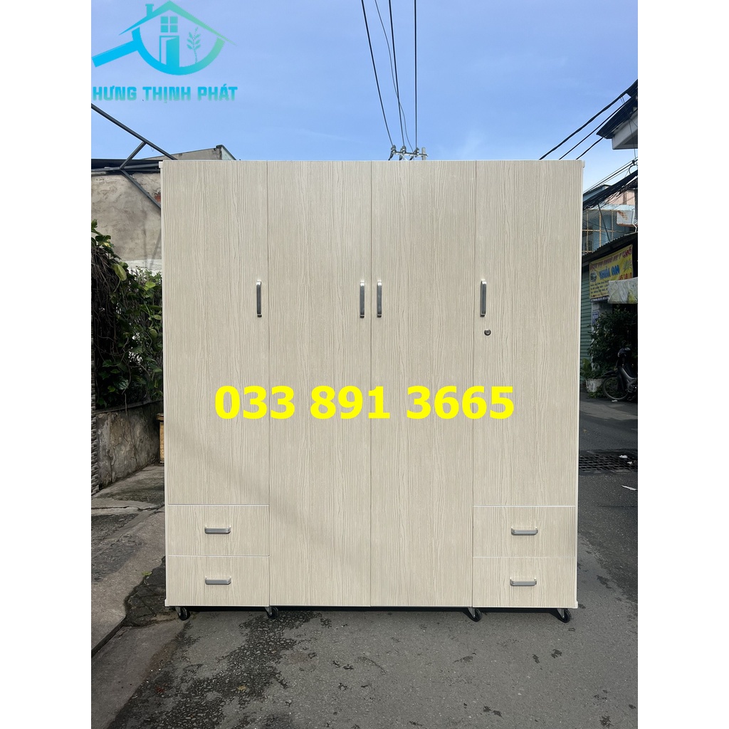 TỦ NHỰA ĐÀI LOAN 4 CÁNH LỚN GIÁ RẺ [FREE SHIP]