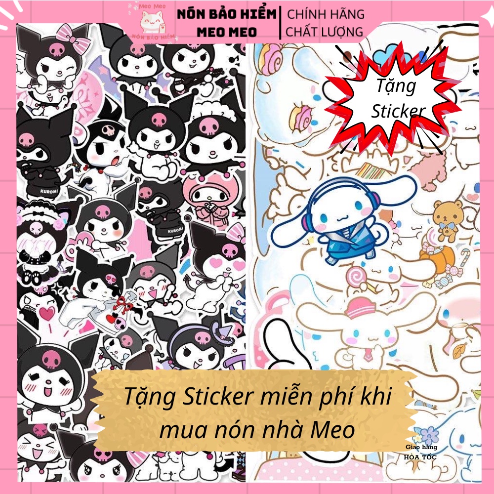 Set Sticker Cute Dán Custom Mũ Bảo Hiểm, Trang trí Laptop, Ván trượt chống nước cực Xinh Nhà Meo Store