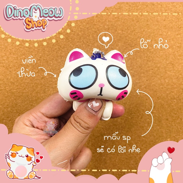 Squishy mini/ Mèo mini siêu dễ thương, mềm, chất bánh dính