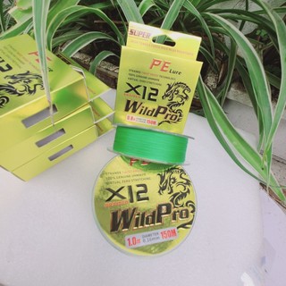 Dây dù câu cá, dù pe lure x12 wild pro 150 mét