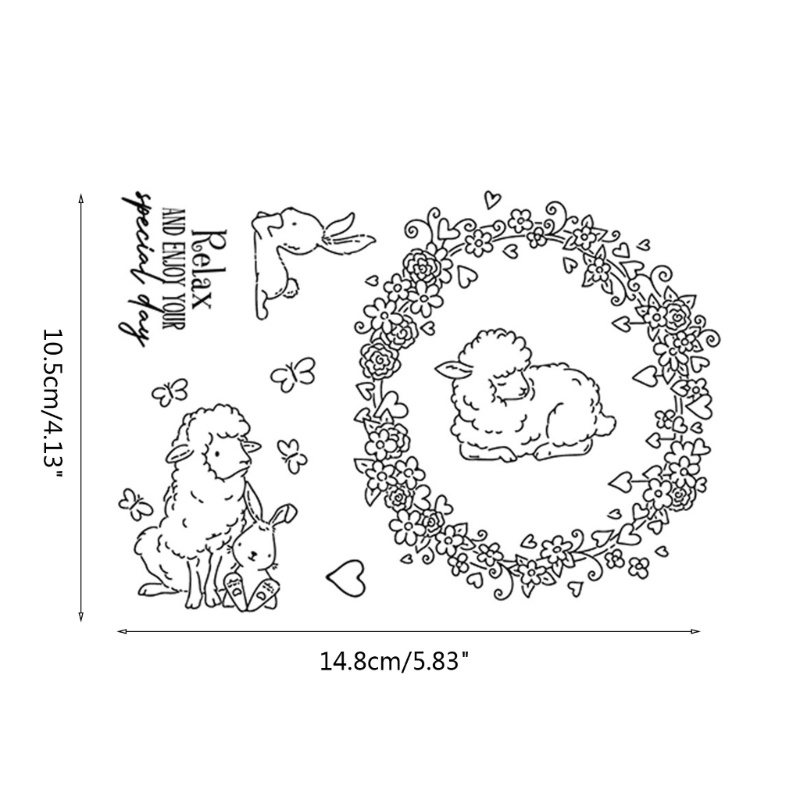 Bộ Khuôn Cắt Hình Làm Thẻ Trang Trí Album Hình Thỏ Phục Sinh / Cừu Bằng Kim Loại DIY