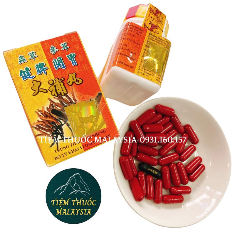 Trùng Thảo Sâm Nhung Xịn  Hỗ Trợ Tăng Cân 34 viên