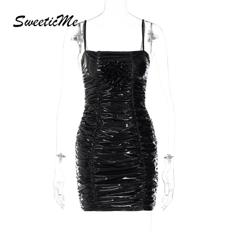 Đầm Hai Dây Dáng Ôm Màu Trơn Thời Trang Mới   Dành Cho Bạn Nữ