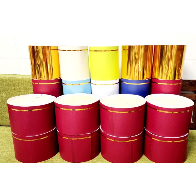 SẴN trụ gói quà TẾT, giỏ quà tết hình trụ tròn loại I