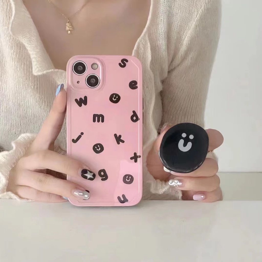 Ốp Lưng MàU HồNg Dễ Thương Cho iPhone 11 12 12pro 12promax 13 13promax 14 14pro 14promax