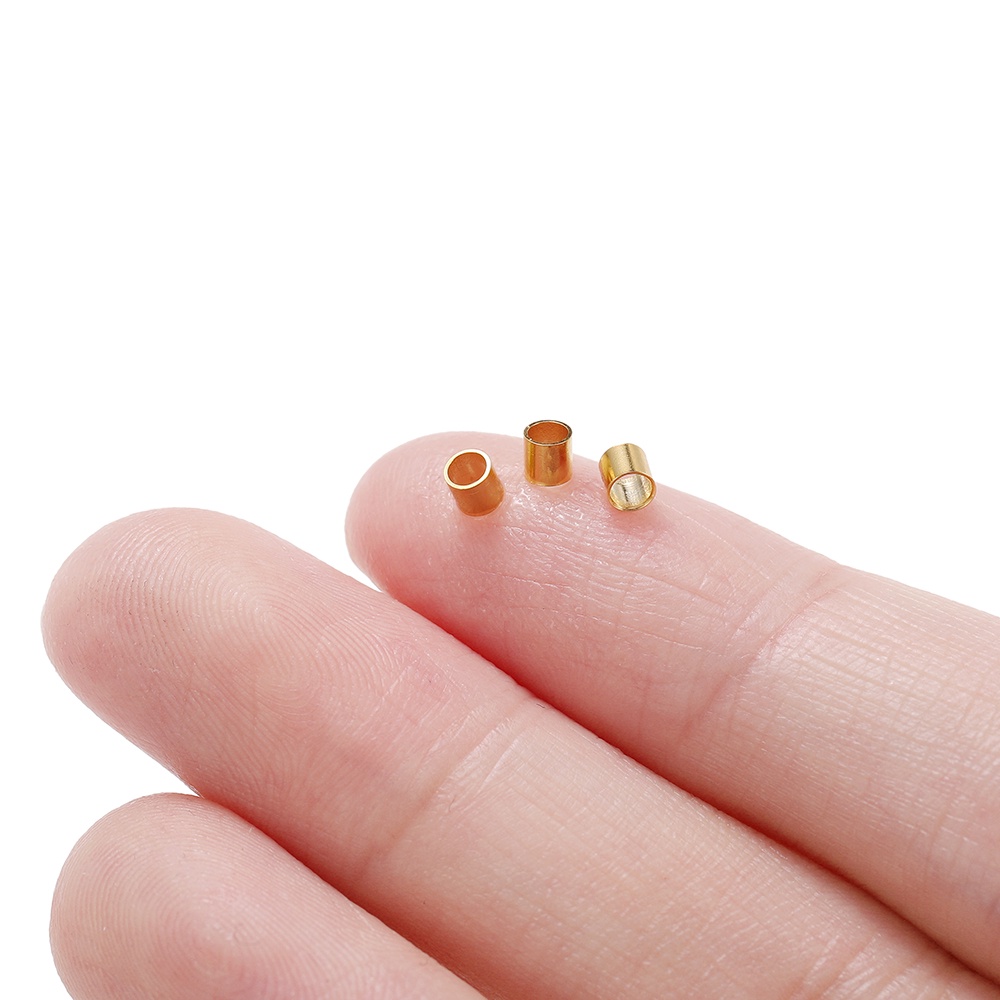 Set 100 ống thép không gỉ ST.KUNKKA mạ vàng 1.5-2.5mm dùng tự làm trang sức tiện lợi