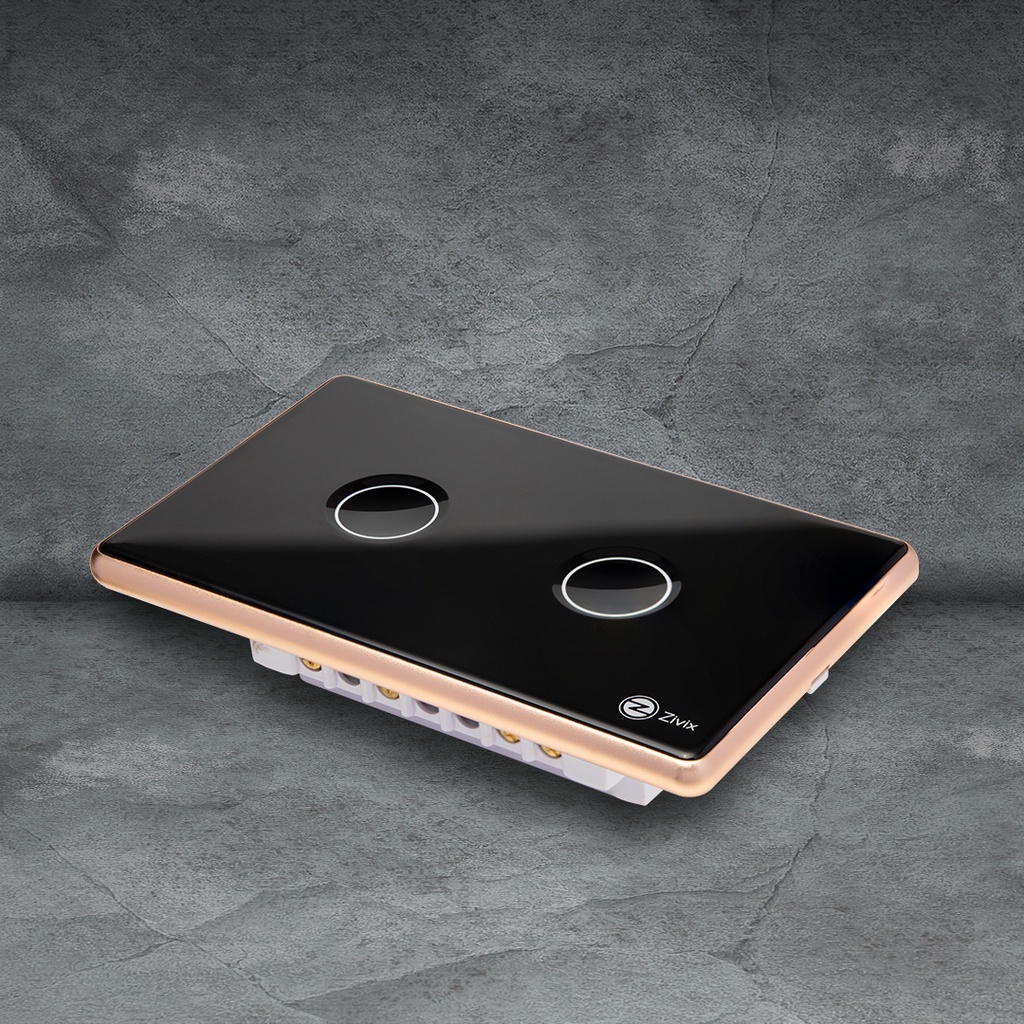 Công tắc thông minh kính lõm Zigbee chính hãng Zivix viền bo cao cấp