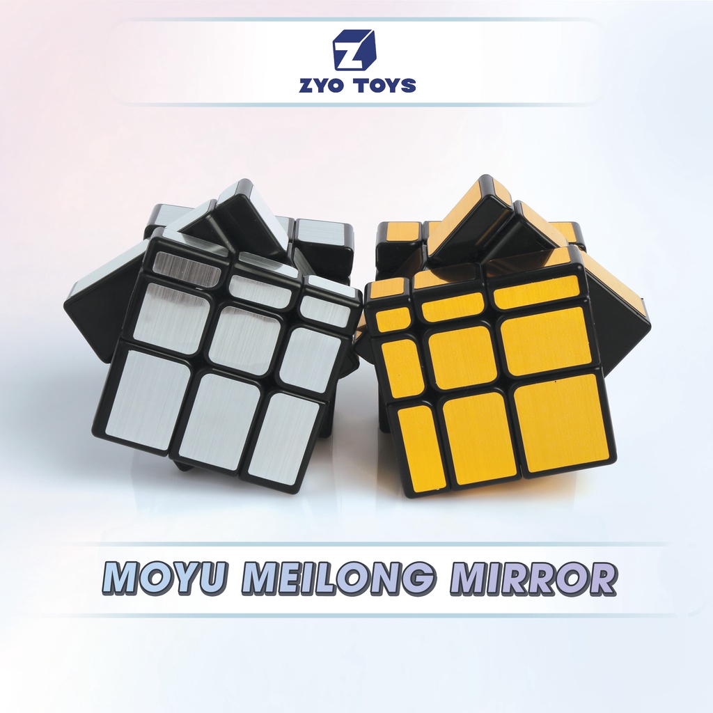 Rubik 3x3 Gương - Meilong Mirror 3x3 - Đồ Chơi Trí Tuệ Tráng Gương Với 2 Màu Vàng, Bạc- Zyo Toys