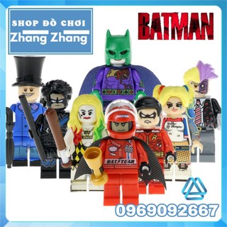 Đồ chơi Xếp hình Nightwing Two Face Penguin Harley Quinn Joker Batman Robin Minifigures POGO PG8103