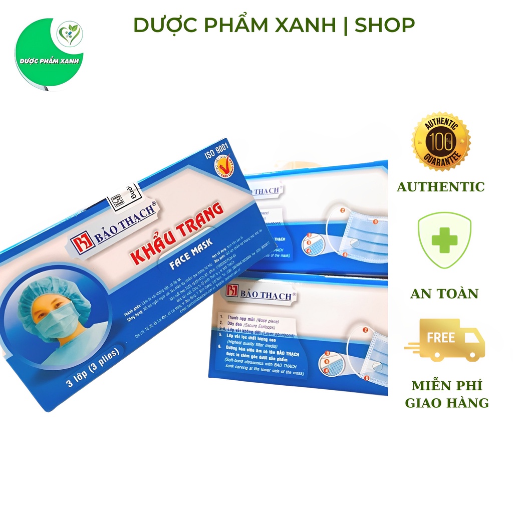 KHẨU TRANG Y TẾ 3 LỚP  - THƯƠNG HIỆU BẢO THẠCH