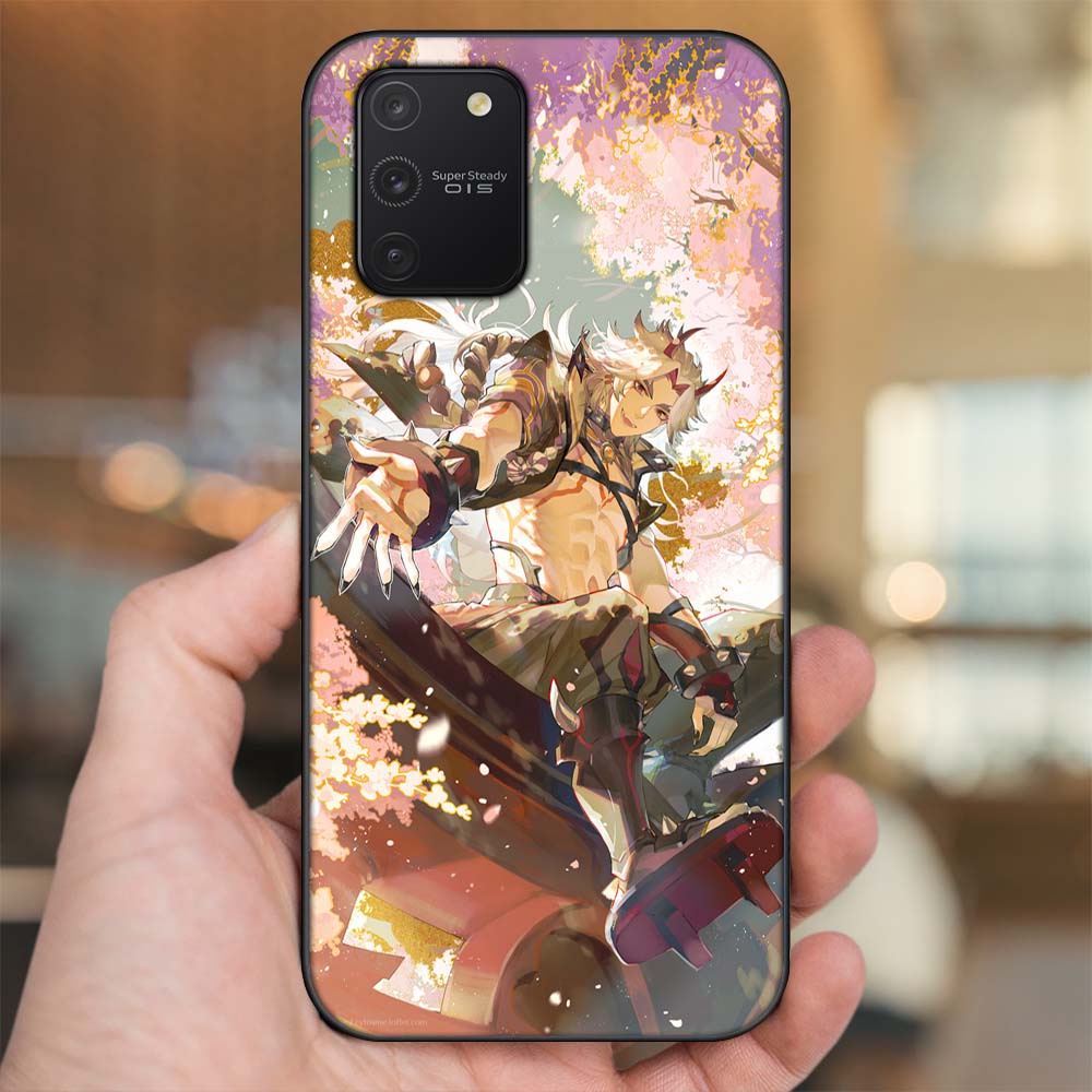 Ốp lưng Samsung S10 Lite viền đen in hình Arataki Itto Genshin Impact