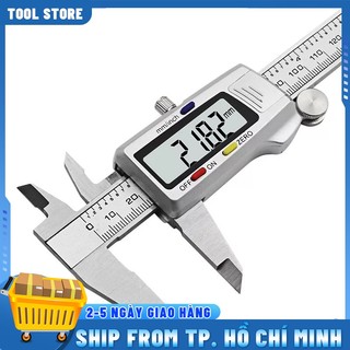 Thước kẹp điện tử 150mm thép hợp kim không rỉ màn hình LCD