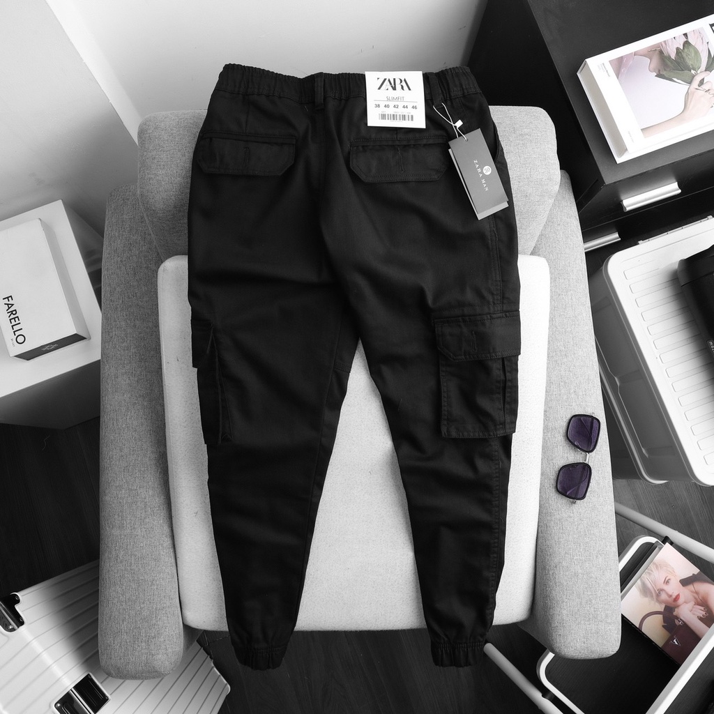 Quần Kaki túi hộp nam, quần Jogger túi hộp cotton cao cấp