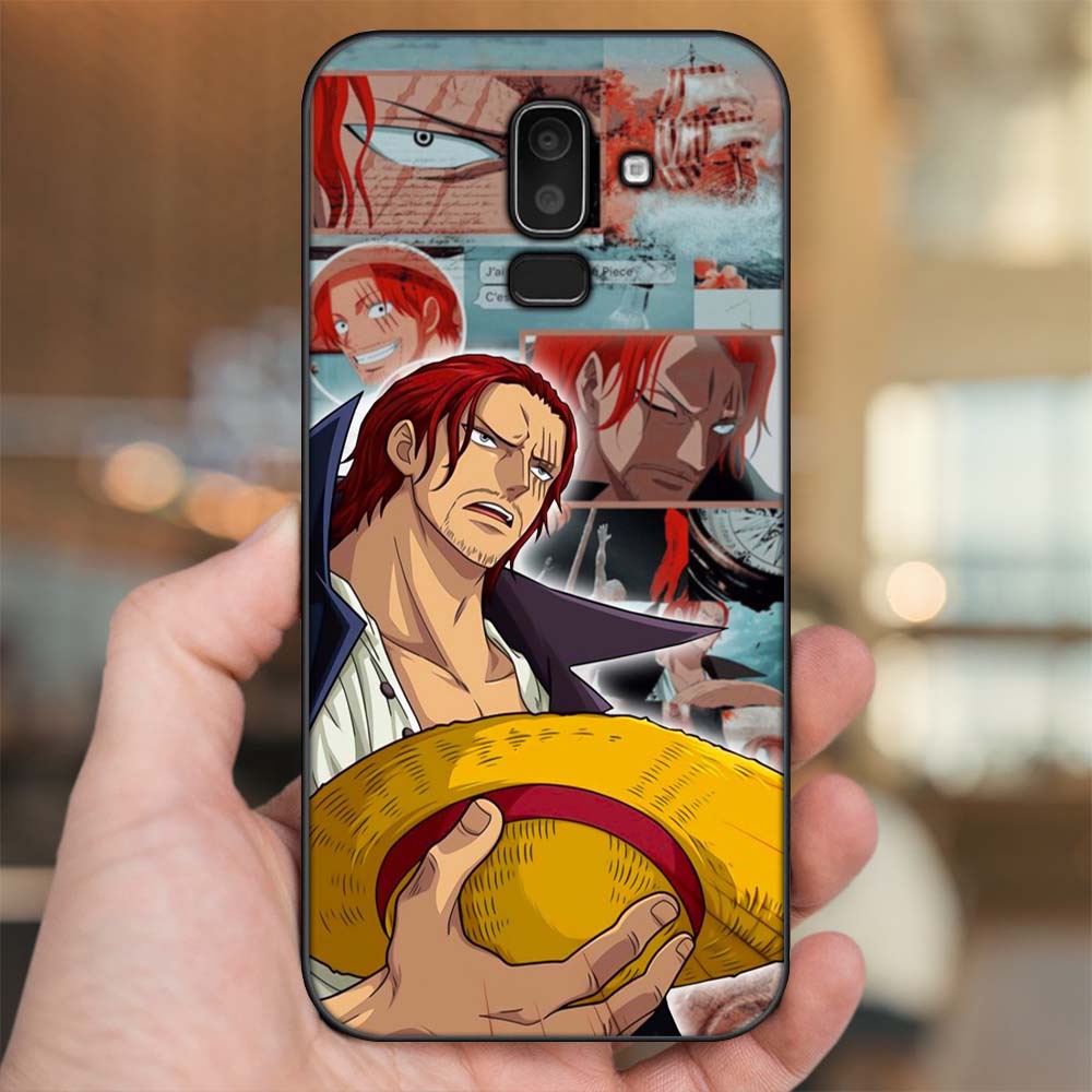 Ốp lưng Samsung J8 viền đen in hình Shanks One Piece Đảo Hải Tặc