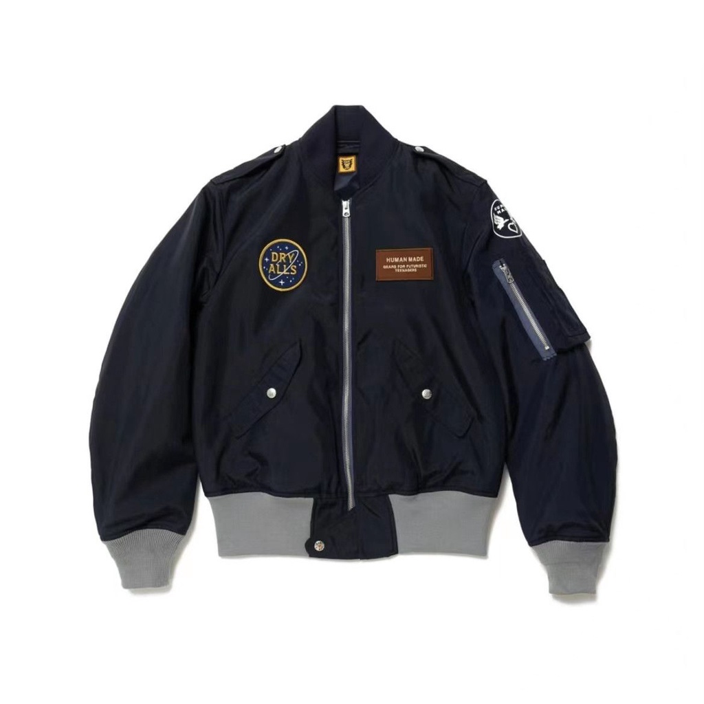 O26R HUMAN MADE BOMBER JACKET 22SS Tiger printed flight JACKET men's and women's autumn and winter JACKET