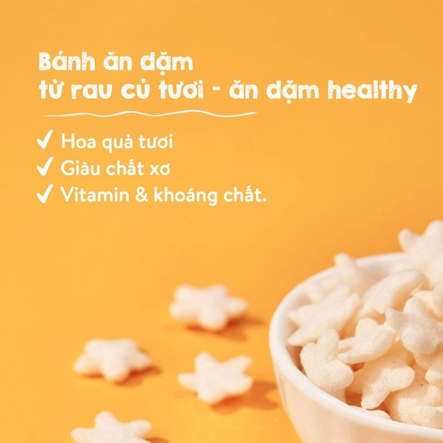 Bánh ăn dặm vị hoa quả tươi Mămmy tan trong miệng, từ trái cây thật giàu vitamin, khoáng chất hỗ trợ đề kháng 25 gram