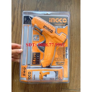 Súng bắn keo nến INGCO GG148 100W 220V Máy bắn keo cầm tay mini tặng kèm theo 2 cây keo 112mm tạo keo 13-18g/p [CHÍNH HÃ