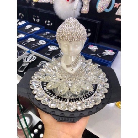 TƯỢNG PHẬT TỌA ĐÀI SEN đính kèm đá Ca Sỹ Pha Lê thời thượng SANG TRỌNG &lt;sasa shop&gt;