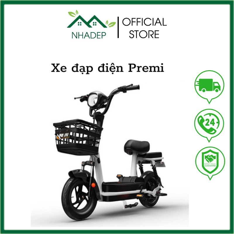 Xe đạp điện Premi pin lithium cao cấp 48V pin 12Ah bảo hành chính hãng 3 năm