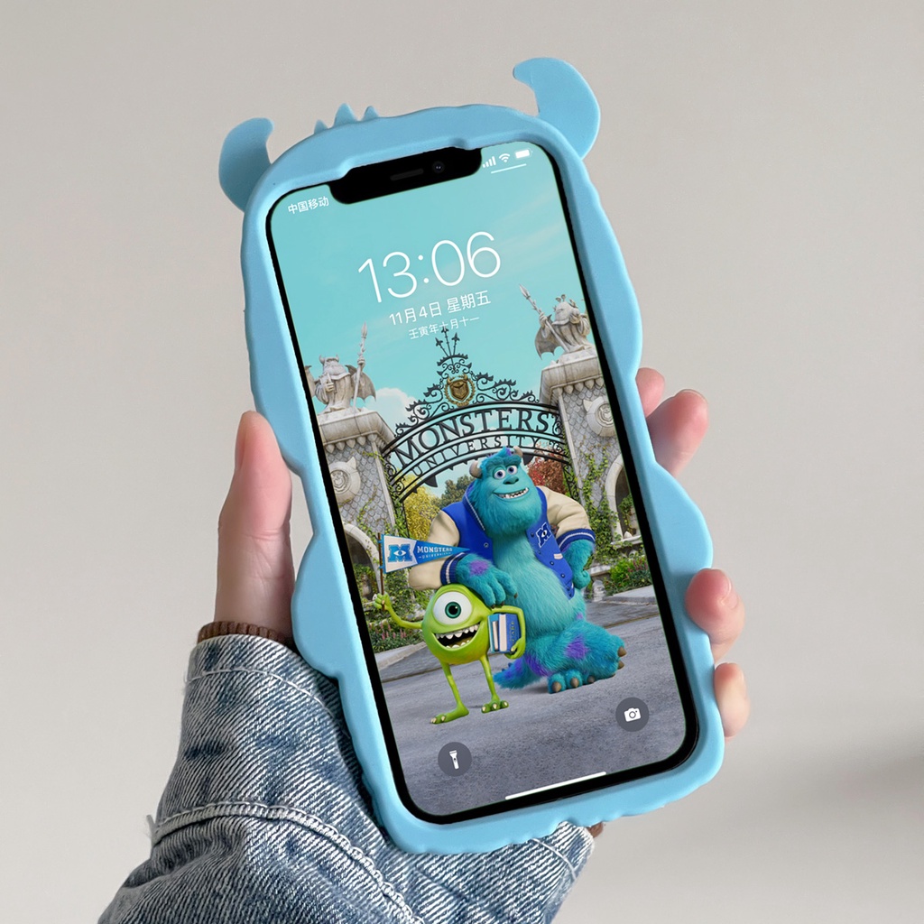 Ốp Điện Thoại Silicon Họa Tiết Hoạt Hình Blue Sulley Cho iphone 14 13 12 11 pro xr x xs max 7 8 6 6s plus