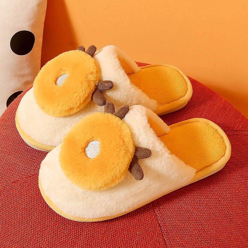 Dép Bông cotton Đi Trong Nhà Chống Trượt Phong Cách Hàn Quốc Dễ Thương Dành Cho Nữ